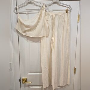 Onia Off-White One-Shoulder Jumpsuit